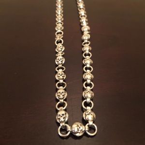 ♦️🔴 SOLD 🔴♦️King Baby Skull Motif Link Necklace